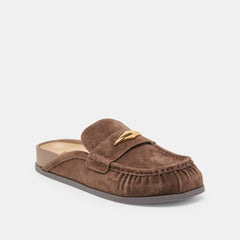 Jodero Dk Brown Suede Flats