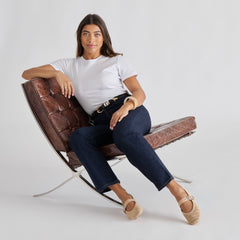 Mikel Camel Perforated Suede Ballet Flats