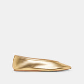 Braidy Gold Metallic Leather Ballet Flats