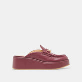 Dorrel Maroon Leather Loafers