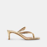 Biaga Gold Distressed Leather Heels