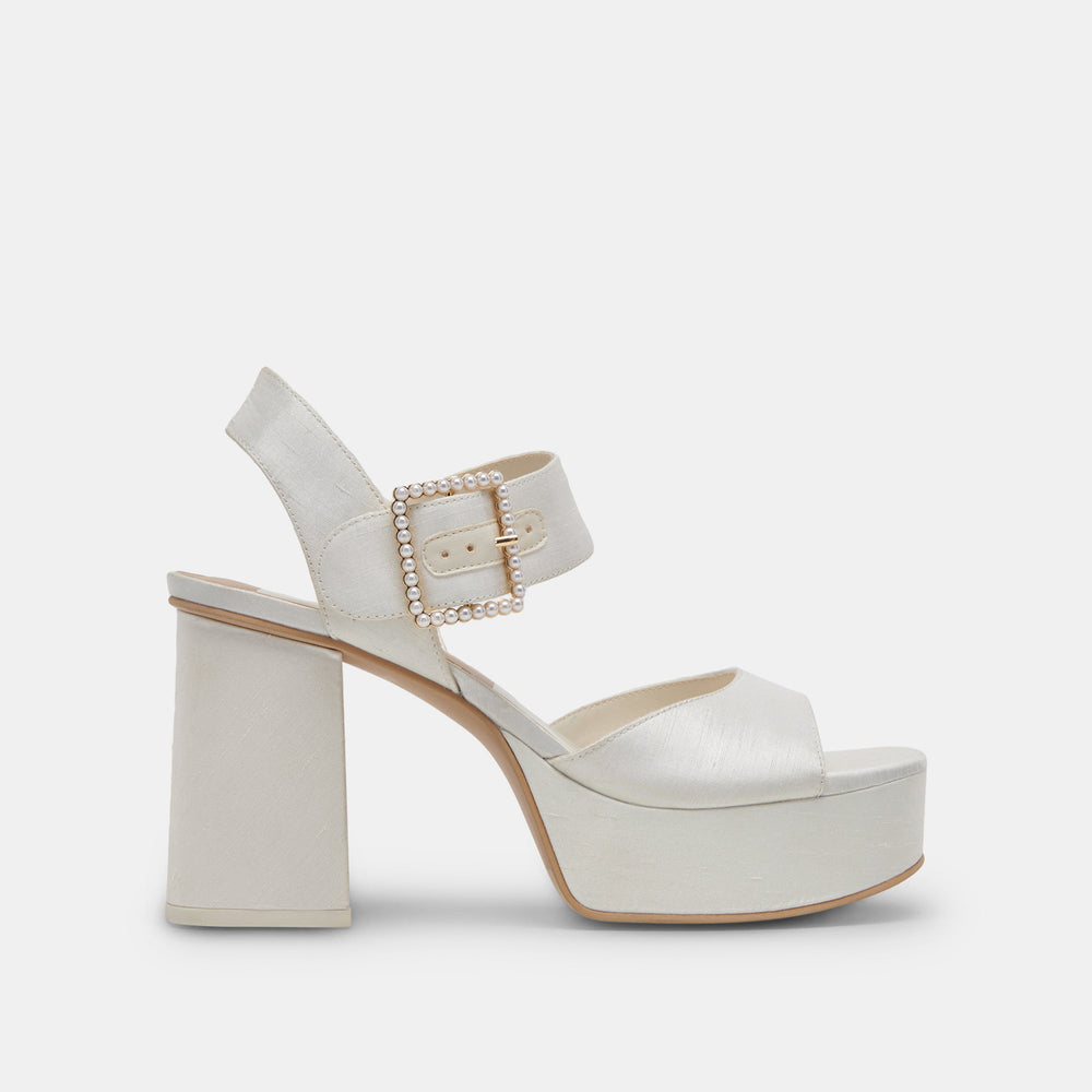 Bobby Pearl White Pearl Heels