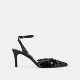 Elizza Confetti Onyx Woven Mesh Heels