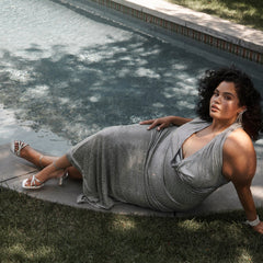 Manji Silver Metallic Leather Heels