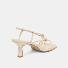 Mylee Creme Leather Heels