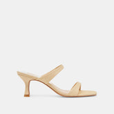 Genora Lt Natural Woven Raffia Heels