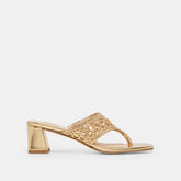 Barlo Gold Woven Stella Heels