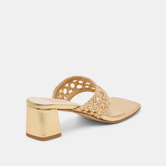 Barlo Gold Woven Stella Heels