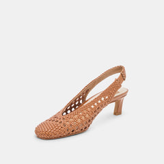 Fawne Saddle Woven Stella Heels