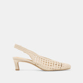 Fawne Creme Woven Stella Heels