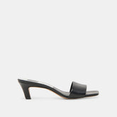 Rexa Black Leather Heels