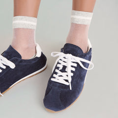 Serina Navy Suede Sneakers
