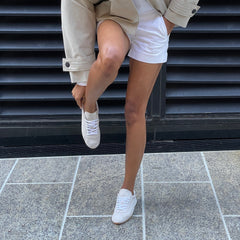 Serina Ivory Suede Sneakers