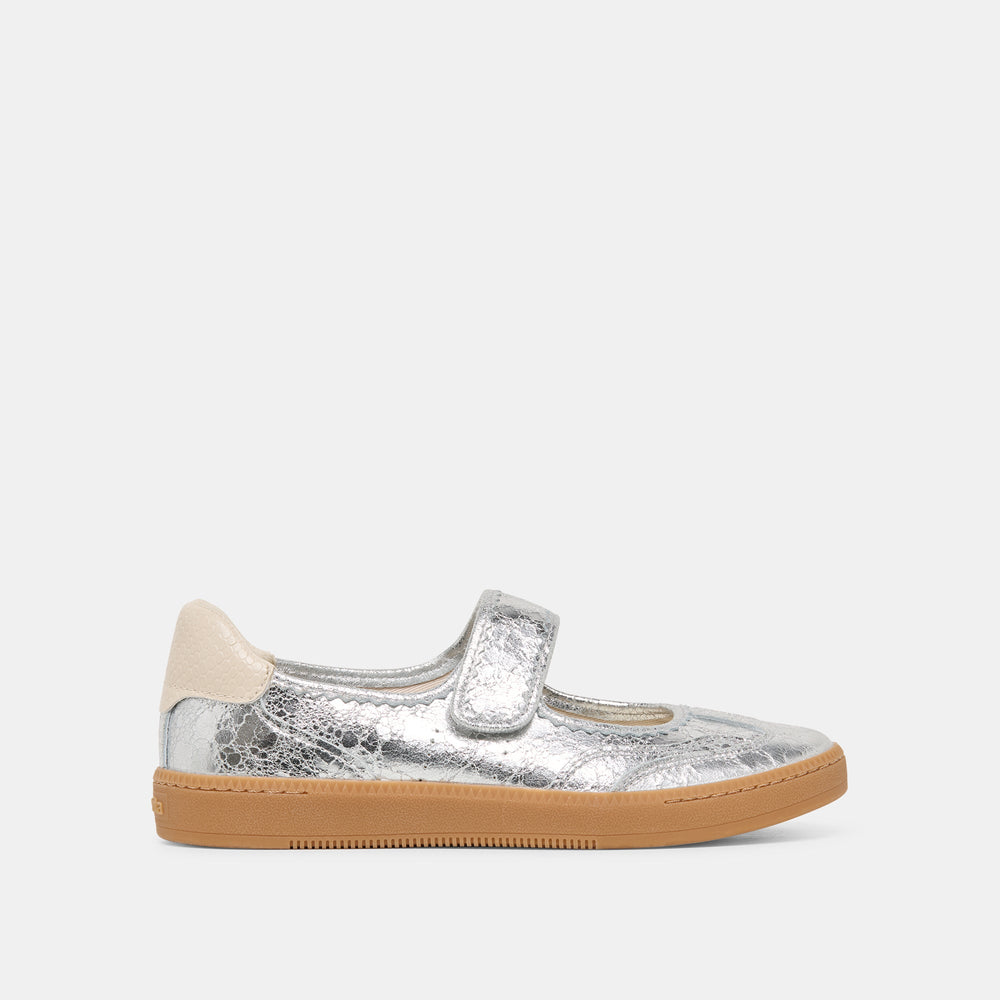 Nanet Silver Leather Sneakers