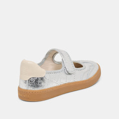 Nanet Silver Leather Sneakers