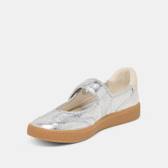 Nanet Silver Leather Sneakers