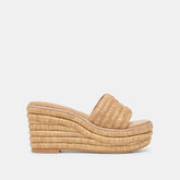 Throne Lt Natural Raffia Wedges