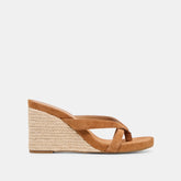Helan Espadrille Brown Suede Wedges