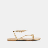Kenley Gold Leather Sandals