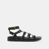 Susana Black Leather Sandals