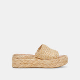 Chavi Sandals in Lt. Natural Raffia - Dolce Vita Shoes