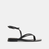 Tyrice Black Leather Sandals