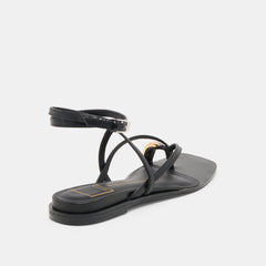 Tyrice Black Leather Sandals