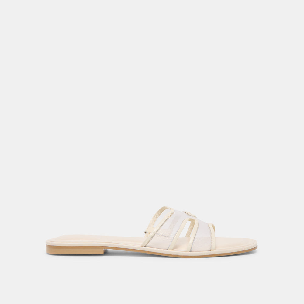Flori Off White Mesh Sandals
