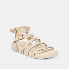 Susana Creme Leather Sandals