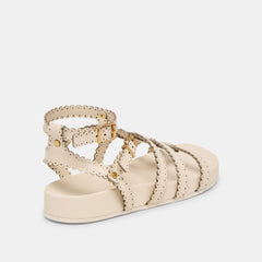 Susana Creme Leather Sandals