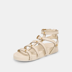 Susana Creme Leather Sandals