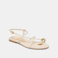 KESHA SANDALS BONE LEATHER