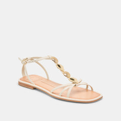Faun Off White Leather Sandals