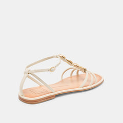 Faun Off White Leather Sandals