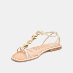 Faun Off White Leather Sandals