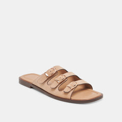 Fin Tan Suede Sandals