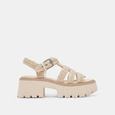 LATICE SANDALS OATMEAL KNIT