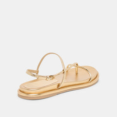 Dom Gold Distressed Leather Sandals