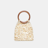 Allegra Natural Sequin Handbag