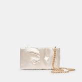 Rozey White Satin Clutch