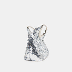 Alina Silver Sequin Handbag