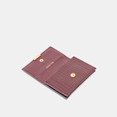 Mini-Me Burgundy Woven Stella Wallet