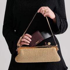 Mini-Me Burgundy Woven Stella Wallet