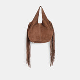 Nakoma Chocolate Suede Shoulder Bag
