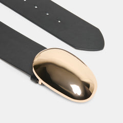 Bubble Black Gold Buckle Belt