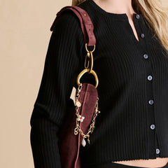 Pearl Gold Chain Bag Charm