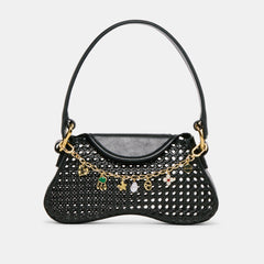 Pearl Gold Chain Bag Charm