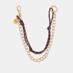 Rope + Chain Burgundy Multi Bag Charm