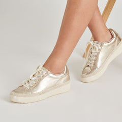 LENNIX SNEAKERS LIGHT GOLD METALLIC LEATHER