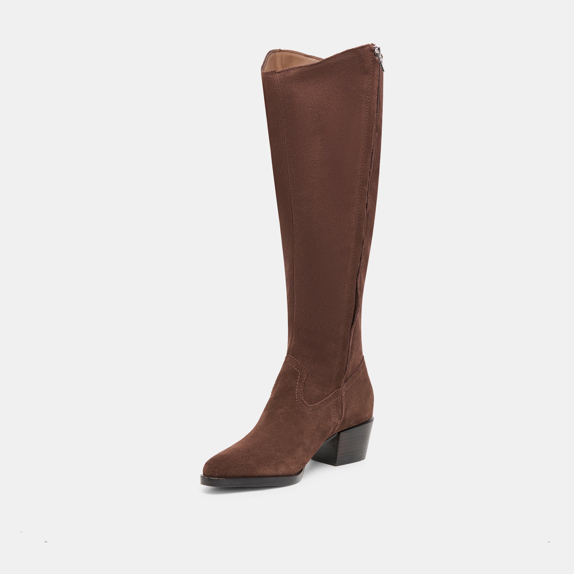 Virona H2O Waterproof Dk Brown Suede Wide Calf Boots